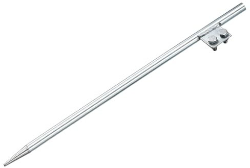 QUARKZMAN Erdungsstab heißverzinkt 1m gerades Schweißplatten-Doppelloch Erdungspfahl für Antenne Satellitenschüssel Elektrozaun