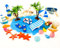 29 Unidades de Micropaisajes de Playa, Decoración en Miniatura, Decoración de Playa, Mini Tumbona, Sombrilla de Playa, Cesta de Playa Pequeña, Decoración de Jardín de Verano para Bricolaje