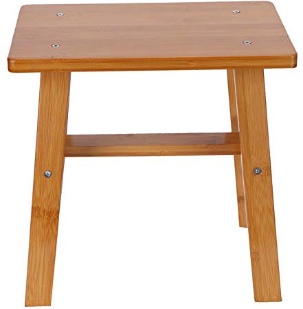 Tritthocker aus Bambusholz Für Kinder, Breite Fußstütze aus Holz Am Bett Für Hohe Betten, Zuhause, Küche, Langlebige, Leichte Mehrzweck(Middle Fang Bambushocker)
