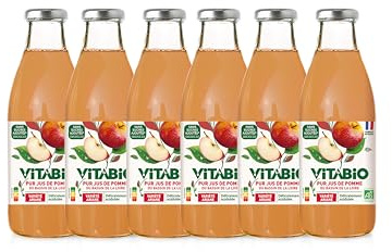 VITABIO - 100% Pur Jus - Pomme Ariane - 750ml - BIO - Lot de 6