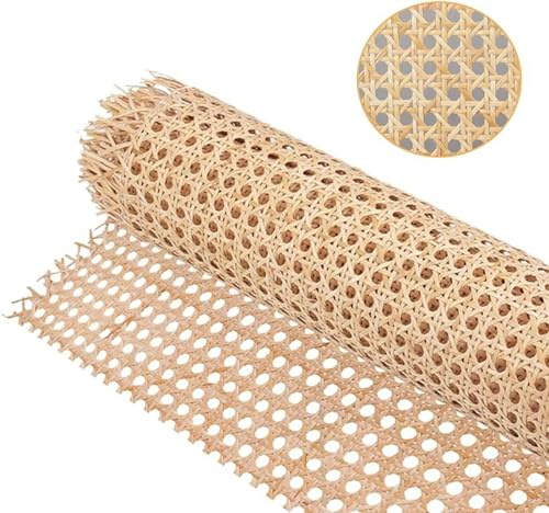 Yjkedfh Wiener Geflecht, Natürliches Rattan-Gurtband 200x45cm Geflecht Wabengeflecht Zuschneidbare Rohrgeflecht-Rolle Für Möbeldekoration, Für Möbel Heimdekoration