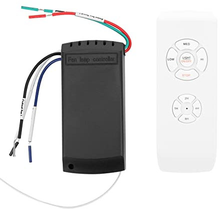 SUNGOOYUE Ventilatore da Soffitto Luce Telecomando Senza Fili Temporizzazione Universale Intelligente 85V‑260V Versione Inglese Applicabile Home Office