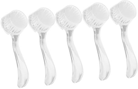 Nail Brush For Cleaning Fingernails, Nail Dust Brush Nail Tech Manicure Brush Nail Dust Brush 5pcs Soft Nail Dust Cleaning Brush Nail Cleaning Brush For Toe and Fingernail (White)