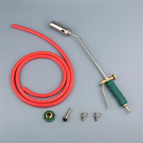 Schweißbrenner, 1 Stück, Haushalts-Hochtemperatur-Flüssiggasbrenner, Feuerpistole, Schweinehaar-Lötbrenner, wasserdichter Kopf, Grillbrenner-Set (63, Doppelschalter)