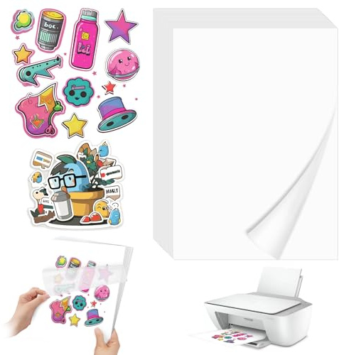 30 láminas autoadhesivas de papel de impresión, pegatinas de vinilo de inyección de tinta, A4, imprimibles, de secado rápido, impresión láser
