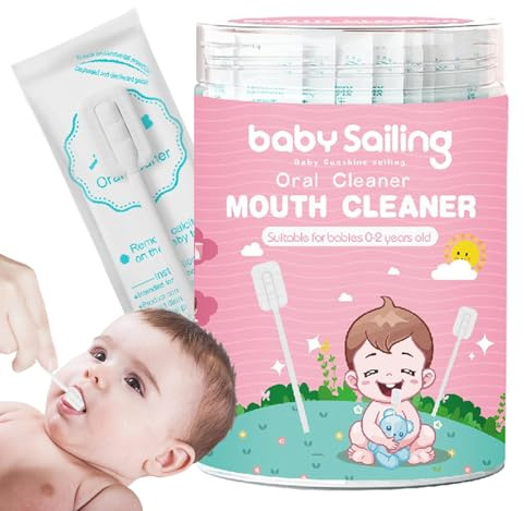Vllold Baby Gaze Zungenreiniger, weicher Mundreinigungsstab | Tragbarer Mundgaze Gum Cleaner, Flexible Zahnbürste Zungenreiniger für Babys Zunge, Mund und Zahnpflege
