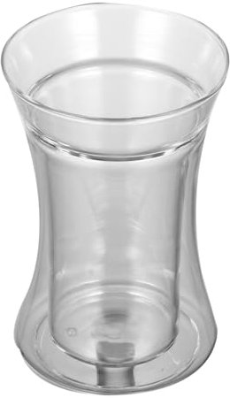 TIDTALEO Tazza Di Vetro Trasparente Per Bevande Bicchiere Per Caffè e Acqua Tazza Doppia Parete in Vetro Riutilizzabile Per Feste e Uso Quotidiano