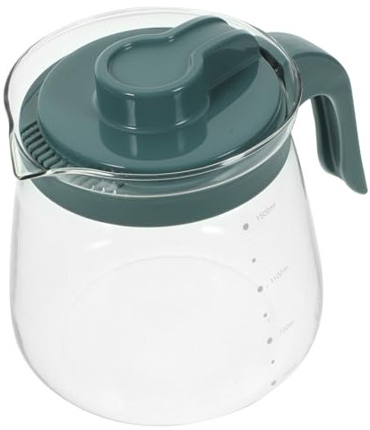 HOLIDYOYO 1pc Large Capacity Glass Tea Maker for Home Shaped Spout Design Smooth Pouring for Tea Juice and Infusion High Temperature Resistant Cold Brew Jug