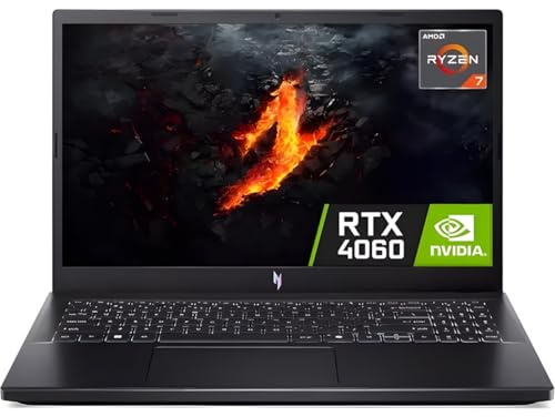 acer Nitro V 15 ANV15-41 15.6 Gaming Laptop | AMD Ryzen 7 7735HS | 16GB RAM | 512GB SSD | Nvidia GeForce RTX 4060 8GB | 165Hz Full HD Display | Windows 11 Home | Black