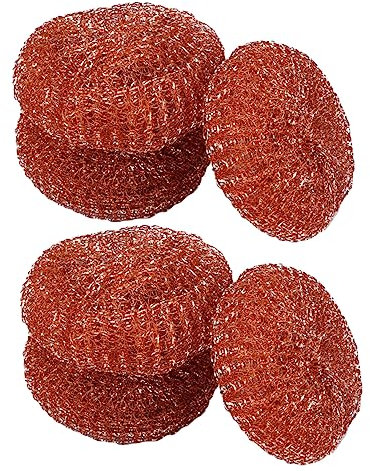 Angoily 2 Sätze Zinn Absorbierende Kupfer Kugel Reiniger Schweißdüsen Schrubber Aus Stahlwolle Zehn Auspuff Lötmatte Ring -schmuckreinigungsmaschine Geschirrspülgel 6 Stück * 2