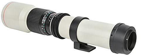 Qukaim Teleobjetivo de enfoque manual F8 F32 de 500 mm para cámara Olympus M4/3, lente de teleobjetivo focal fija, ligero, acory de fotografía