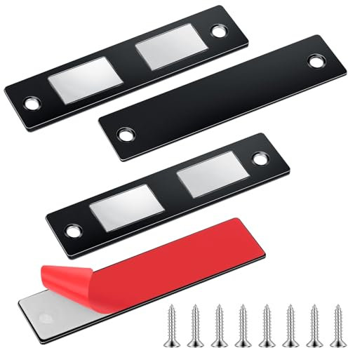 Romon Cabinet Magnetic Catch-Black-2Pcs Gancio armadietto, Nero, 2 Pezzi