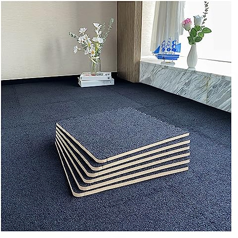 alfombra cuadrados, Tapete de espuma, losetas entrelazadas de pelo corto, tapete de juego tipo rompecabezas, alfombras suaves for trepar, for decorar la sala de juegos del hogar.(Black,12x12inch)