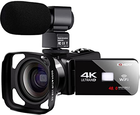 AUBEST Cámara de Video, Camcorder de cámara de Video 4K 48 MP Vlogging Cámara con 3.0 Pulgadas LCD Pantalla táctil 18x Digital Zoom CAM WiFi Vision Night Video Digital Cámara(32GB SD Card)