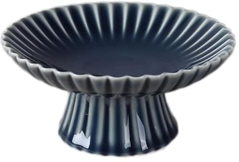 Cesto di Frutta, Elegante e conciso bancone da Cucina, portafrutta Vintage, Ciotola Rotonda con piedistallo in Ceramica, Piatto Decorativo per Frutta, Pratico