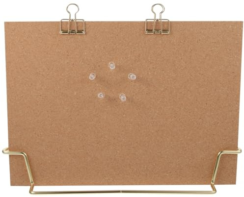 FONDOTIN Kork Pinnwand Mit Goldener Basis 12.60X9.06X0.39In Stehendes Memo Board Für Home Office Klassenzimmer Und Büro Vielseitiges Pinboard Zum Schreiben Und Präsentieren