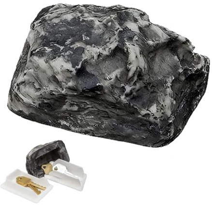 Pamtns Imitation Pierre avec Compartiment Secret Cachette de Clés pour l'Extérieur Pierre à Clés Cache Clef Exterieur Petit Coffre Fort Roche Artificielle pour ClésRechange