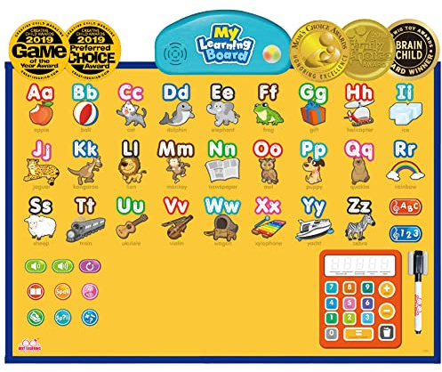 BEST LEARNING i-Poster My Learning Board - Interactive Talking Alphabet Wall Chart, Learn ABC, 123s & Music | Birthday Gift Toy for Toddlers Kids