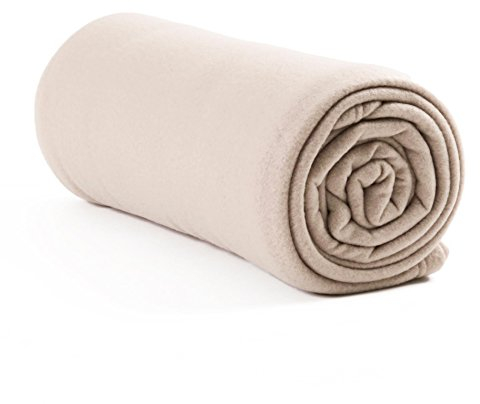 ESTEXO Kuscheldecke Tagesdecke Decke XL Polar Fleecedecke Microfaserdecke 130 x 170 cm Taupe