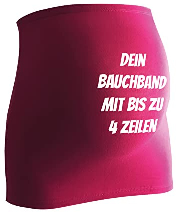 Bauchband mit Wunschtext - Bauchband mit Text, einfach selber gestalten. Alle Bauchbänder werden mit Liebe bedruckt. Designe jetzt dein eigenes Bauchband auf Amazon