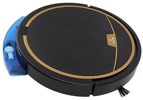 gernie Robot Aspirapolvere, Robot Aspirapolvere e Scopa Ultra Sottile Completamente Automatico con Telecomando, per di Animali Domestici, Tappeti, Pavimenti Duri (BLACK)