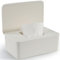 Wet Wipes Box, Baby Wet Wipe Dispenser Box, Dispenser Box for Wet Toilet Paper, Baby Water Wipes Dispenser Holder with Lid Holds The Wipes, Wet Paper Box for Outdoor, Home and Office (White)