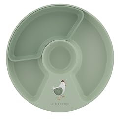 Mepal - Assiette compartimentée Mio Little Dutch - Bords hauts pour un ramassage aisé - Base antidérapante - Compartiment amovible pour créer 2, 3, 4 sections - Résiste au micro-ondes - Little Farm