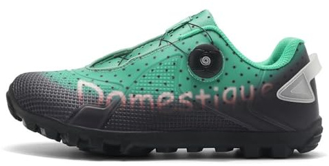 Mateju Scarpe Ciclismo MTB SPD, Scarpe da Mountain Bike Uomo Donna,Traspiranti Antiscivolo MTB Sneakers Compatibili Pedali SPD 2-Bolts Pedals Sneakers-DC5 (Verde,45)