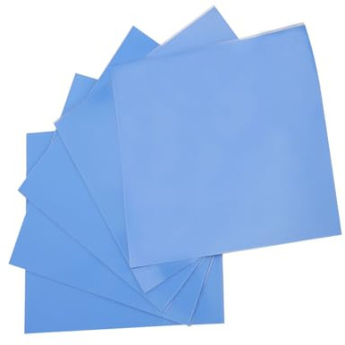BRRNOO Coussin Thermique, conductivité Thermique en Silicone CPU GPU Feuille de Conduction 5 Pièces conductivité en Silicone 100x100x0,5mm 1,5W/m-k