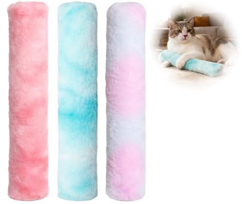 QLK Juego de 3 Palos para Gatos, Juguetes Interactivos de Peluche Divertidos para Gatos de Interior, Estimulantes y Lindos, Almohadas de Hierba para Gatos Valeriana, Entretenimiento para el Hogar