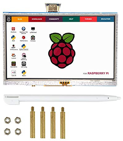 Pardarsey Écran Tactile 5 800 x 480 TFT LCD Interface HDMI Prend en Charge Raspberry Pi 2B 3B 3B+ BB Noir, Banana Pi Windows 10 8 7