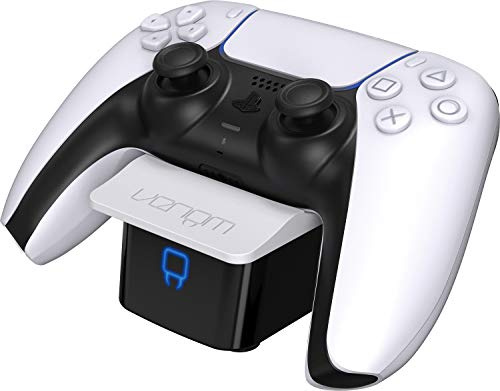 Venom Station de Charge Simple pour Manette DualSense, Voyant LED, PS5 | station de charge ps5, chargeur manette dualsense, voyant led, socle compact, prise usb