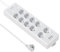 Ciabatta Multipresa da muro, 4000 Joule Protezione da Sovratensioni NTONPOWER Multipresa elettrica 10 Schuko con 3 Porte USB, 4000W/16A, 1,5 Metri Lunga Cavo - Bianco