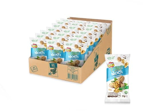 Aperisnack B-Fruit - AP13.041.11 - Box 40 Snack Monodose – Noci Naturali – Frutta Secca 100% Naturale – 40 monoporzioni x 25 g