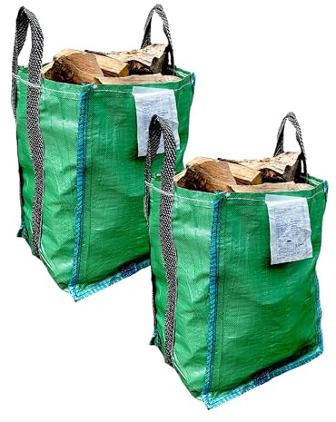 A&A SUPPLIES UK - 2 X 120l Gartensack Laubsack Gartenabfallsack stabil - Laubsäcke Rasenschnitt - Gartensäcke für Gartenabfälle - Grünschnittsäcke faltbar, groß, robust aus PP - Gewebe (2 Säcke)