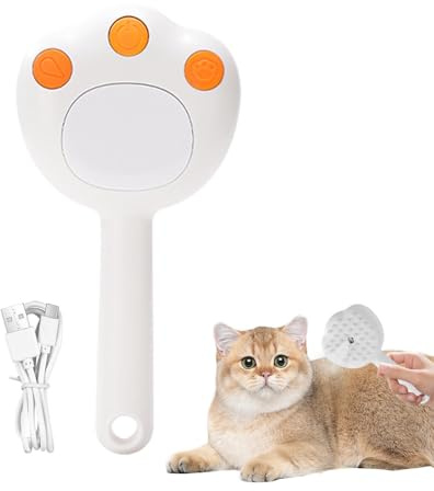 Lueear Katzen-Dampfbürste, kleine Hunde – Sprühbürste für Katzen, Hunde, Dampfbürste, Katzenbadebürste, Katzenbürste für Tierhaare
