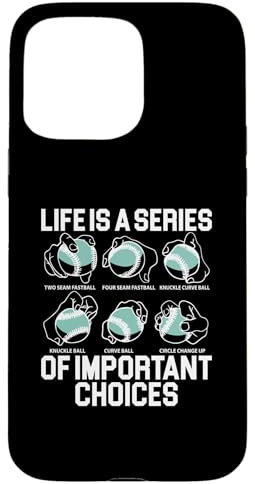 Coque pour iPhone 15 Pro Max Life Is A Series Of Important Choices Baseball Pichet
