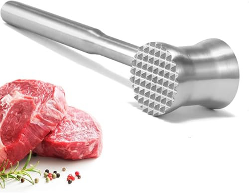Marteau attendrisseur de viande, en acier inoxydable 304, passe au lave-vaisselle, pour bœuf, poulet, porc, outil de cuisine essentiel pour la cuisine (courbé)