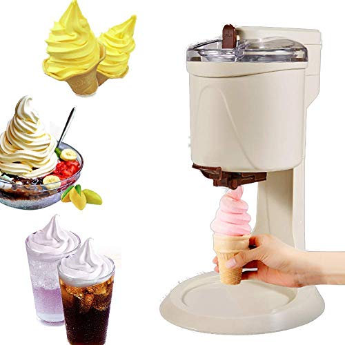 MZBDYYF Machine de crème glacée à Service Souple - Maison Bricolage Cuisine Automatique Mini Fruit Soft Serve Machine de crème glacée, Saine, Simple opération de poussée
