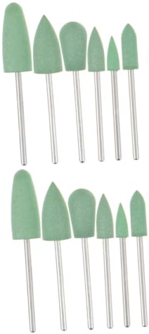 Healeved 2 Juegos Conjunto De Esmalte De Uñas Cuidado De Uñas Kit Para Manicure Gel Constructor De Uñas Maquina Perforadora De Uñas Brocas De Uñas Para Taladro De Uñas Green 6 Piezas * 2
