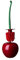 Ensemble de brosses WC en forme de cerise - Kit de nettoyage fonctionnel et durable pour salle de bain - Design hygiénique et durable - Brosse WC à poils doux à long manche (rouge)