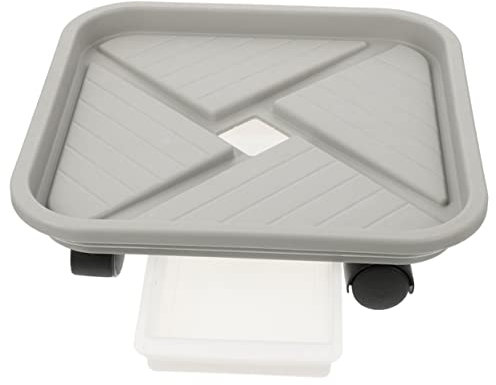 VICASKY Plateau De Plante avec Conteneur Eau Intégré Trolley à roulettes pour Pots De Fleurs Support De Plantes Mobile Capacité pour Intérieur Et Extérieur