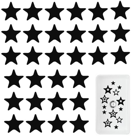 Pegatinas antideslizantes para bañera, 30 unidades, resistentes al agua, forma de estrella