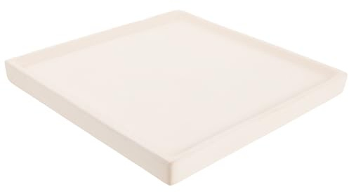 GANAZONO Sottovaso Ceramica Quadrato per Vasi Bonsai e Piantine Base Resistente e Anti-Perdita Acqua per Interni Supporto Vasi da Tavolo Sottovaso Solido e Durevole per Piante