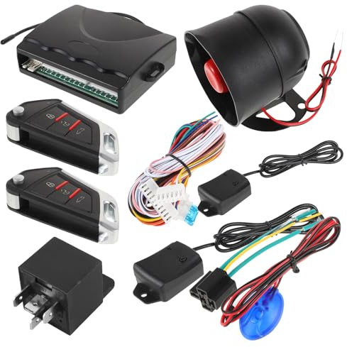 SMASOLO Kit Serratura Porta Telecomando Auto Avviamento Remoto e Impianto Antifurto Centralizzato, Allarme Sicurezza Veicolo per Controllo Accesso senza Chiave, Installazione