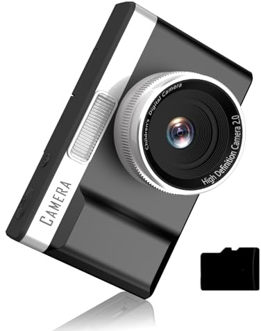 Camara Digital 180° Pantalla Giratoria, 32GB Tarjeta de Memoria,1080P HD Camara de Fotos Infantil,Juegos Educativos Integrados,Ideal Camara Fotos Infantil para Niños, Niñas(Negro)
