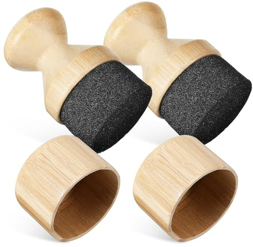 Tofficu Applicatore di Olio e Cera per Taglieri in Legno, Pennello per Olio da Tagliere con Spugna Assorbente, Set da 2 Pezzi con Coperchio, Cura Utensili da Cucina in Legno, Manutenzione