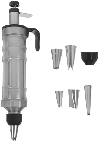 SHINEOFI Macchina per Decorare Torte in Acciaio Inox 1 Pezzo, Siringa e Attrezzo per Biscotti, Accessorio da Cucina per Decorazioni Dolci e Pasticceria, per Casa e Ristoranti