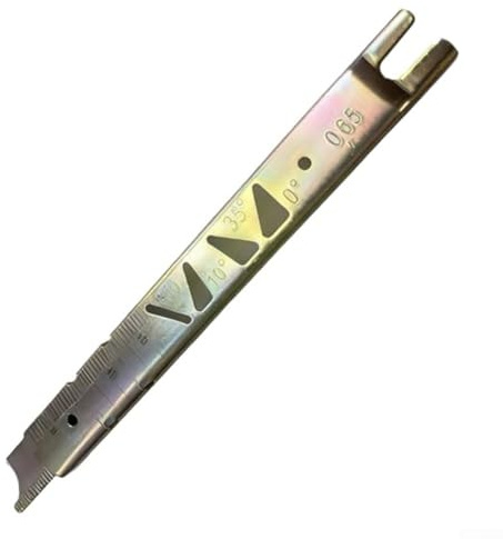 ZMdooreasy Chainsaw Chain Depth Gauge Limiting Tooth Tool for 1/4, 3/8, 0.325 Pitch - Metal File Gauge for Precise Cuts and Sharpener Maintenance(Gold)