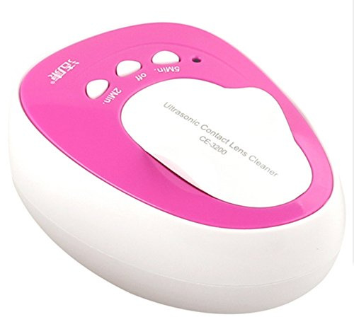 Sichun New Mini Ultrasonic Contact Lens Cleaner Kit Daily Care Fast Cleaning Gadget (Rose Red)